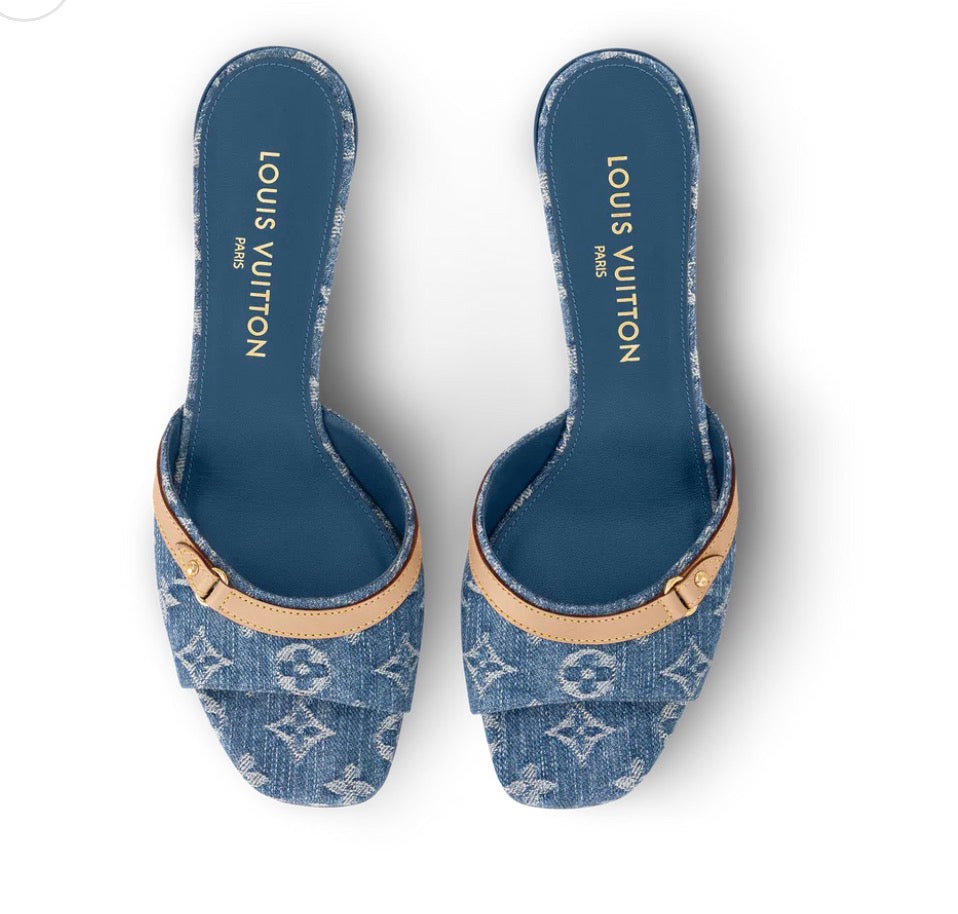„LV“ Sandalen Blau