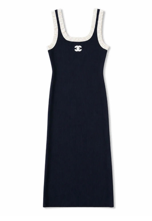 „CC“ Navy Long Dress