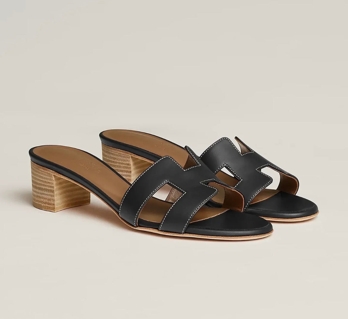 HH OASIS HEELED SANDALS BLACK