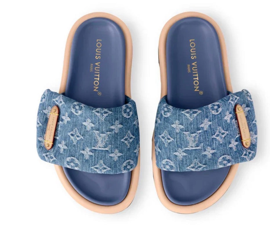 „LV“ Sandalen blau